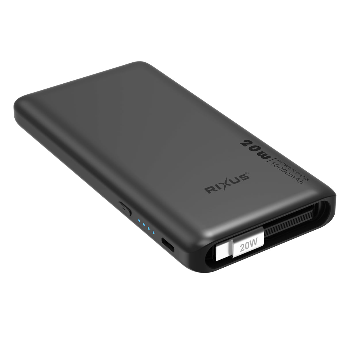 Rixus RXPB08 Powerbank mit integriertem USB-C-Kabel