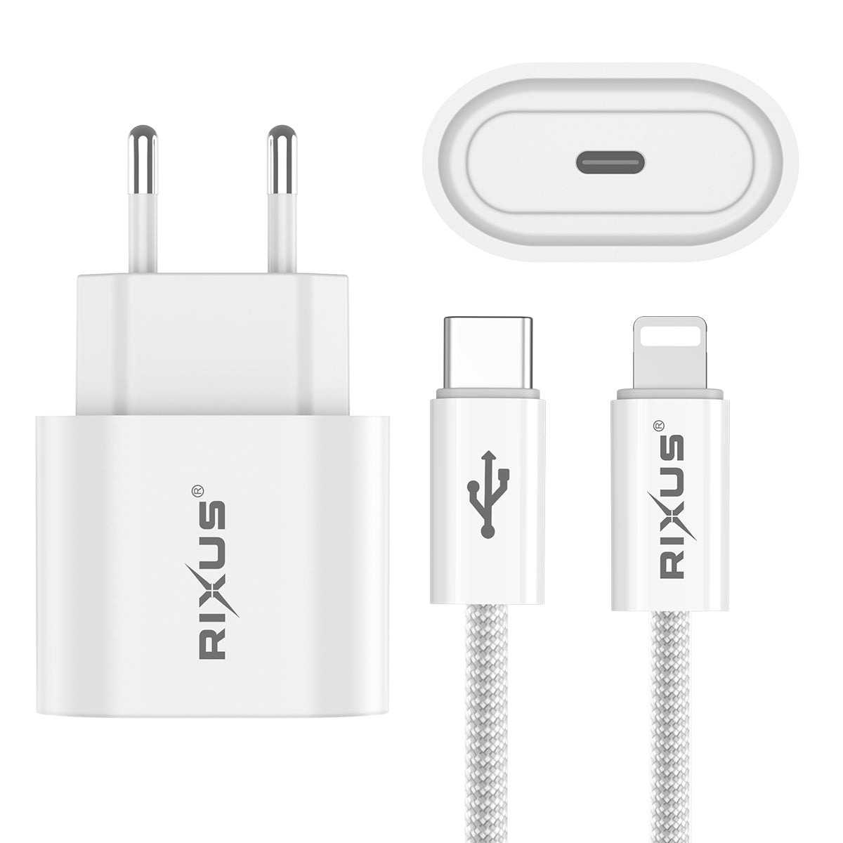 Rixus RXHC20L USB-C auf Lightning Schnellladekabel