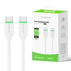 Rixus RX2017 Daten-Synchronisations- und Schnellladekabel USB-C auf USB-C
