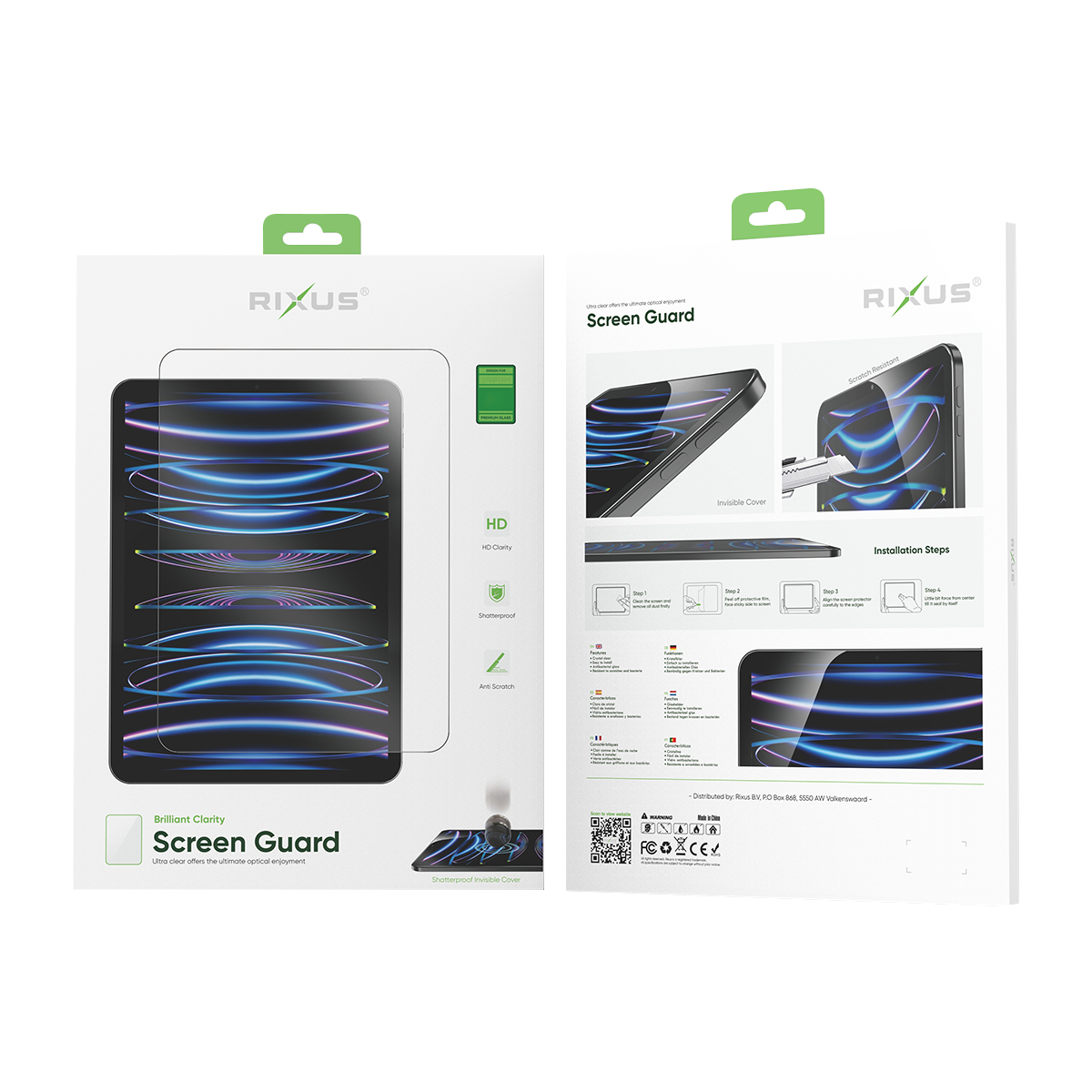Rixus Displayschutzfolie für iPad (10. Generation) 10,9 Zoll (2022)