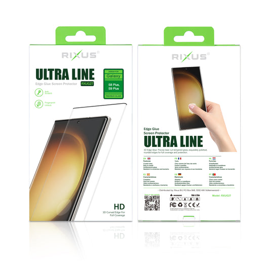Rixus For Samsung Galaxy S8 Plus G955F, S9 Plus G965F Tempe Glass Ultra Thin