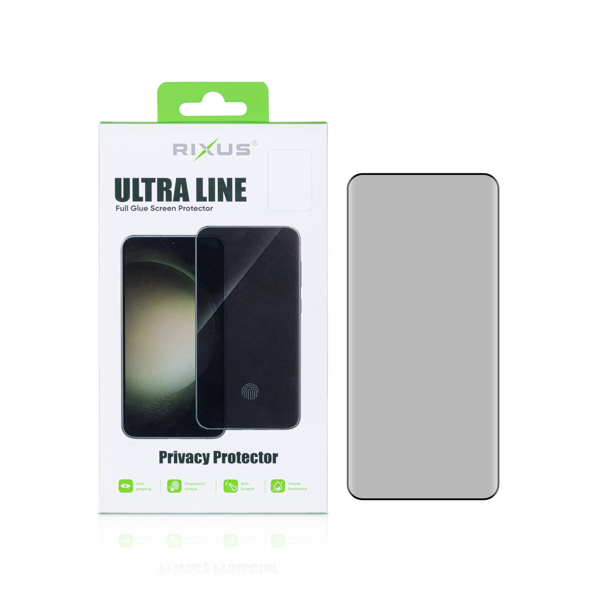 Rixus für Samsung Galaxy S24 Plus S926B Blickschutz Ultradünnes Tempered Glass