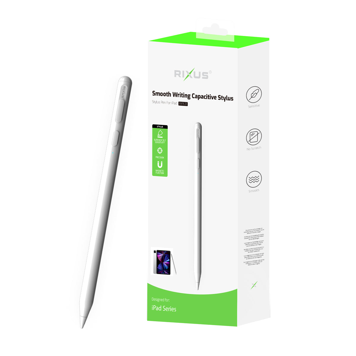 Rixus RXPL01 Pencil With Fast Charge And Palm Rejection