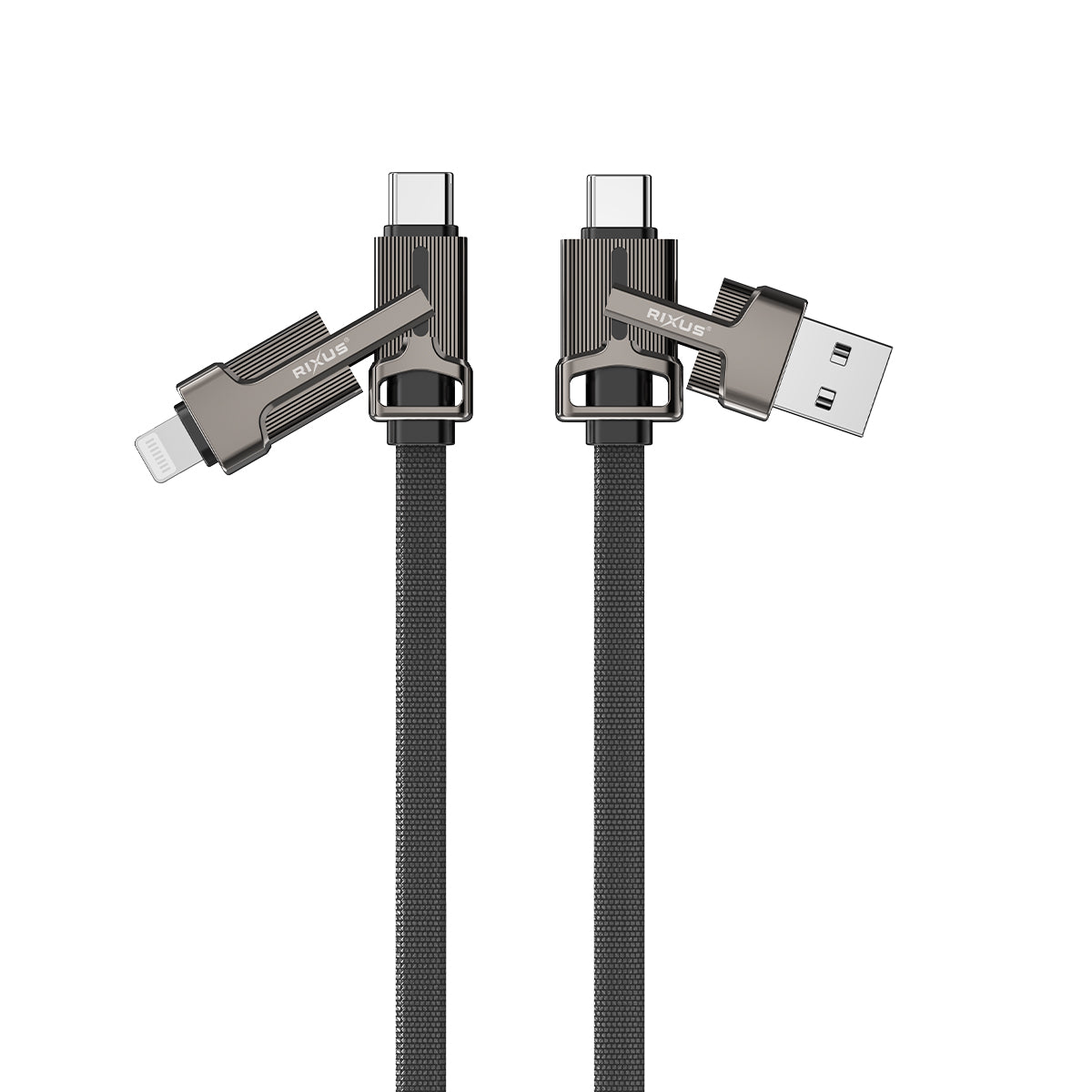 Rixus RXUC41 Flat Braided Multi Cable