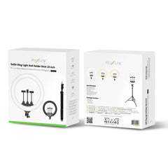Rixus RXLG22 Selfie-Ringlicht und Haltestab 22 Zoll