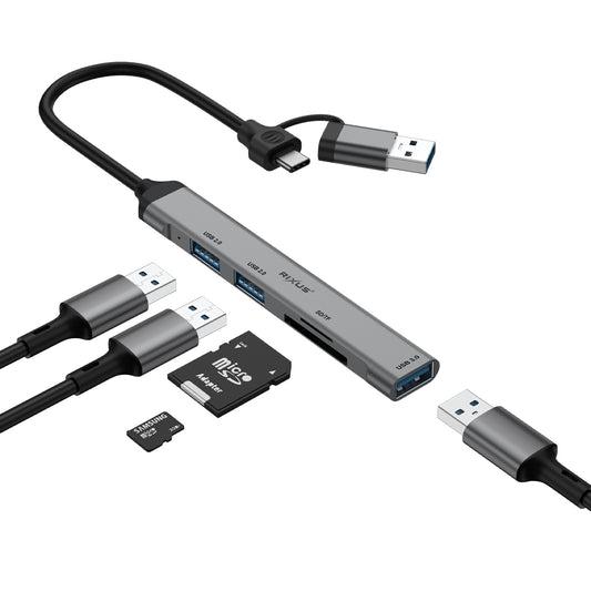 Rixus RXHU05 USB Typ C 2-1 Hub Multiport Adapter