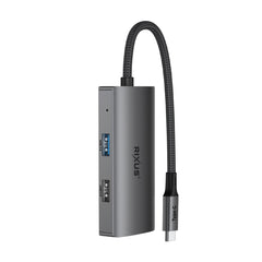 Rixus RXHU07 USB-C auf Ethernet HDMI Adapter mit Dockingstation