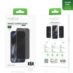 Rixus Privacy Vollständig gewölbtes Tempered Glass für iPhone 13, 13 Pro, 14, 16e