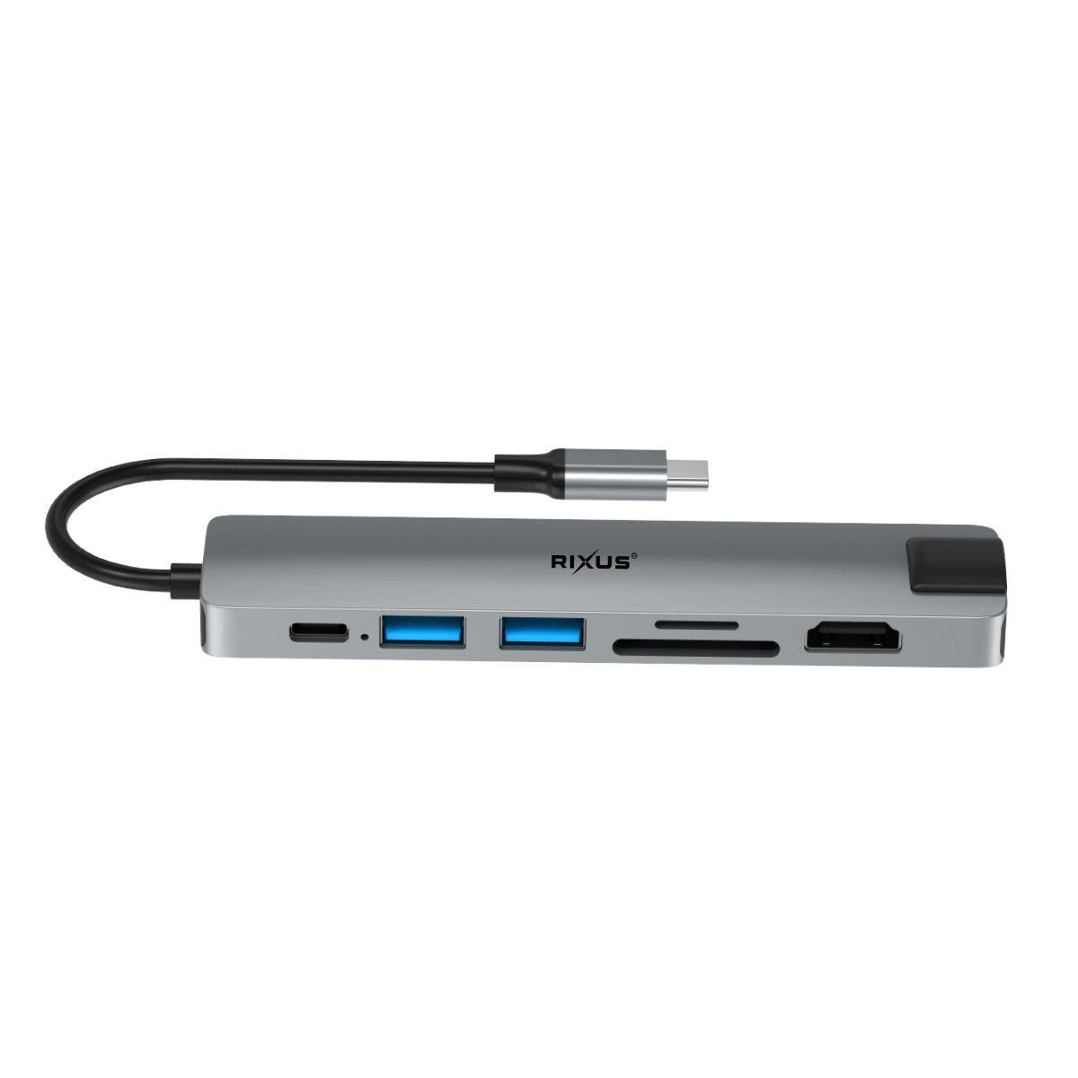 Rixus RXHU08 USB-C-auf-Ethernet-Adapter mit Dockingstation