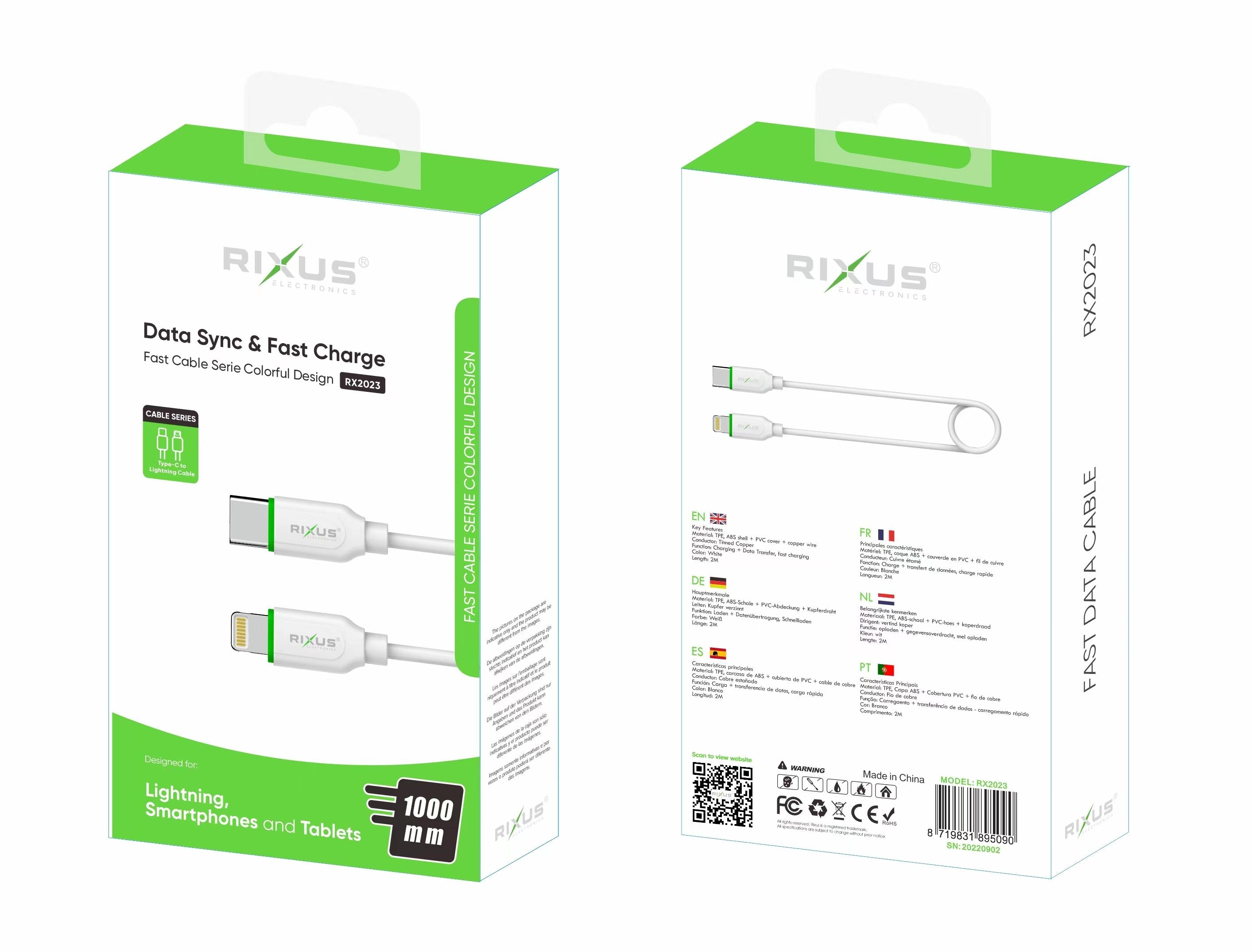 Rixus RX2023 Data Synch & Fast Charge