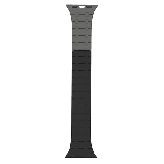Rixus magnetisches Silikonarmband für Apple Watch 38 mm, 40 mm, 41 mm Schwarz und Grau