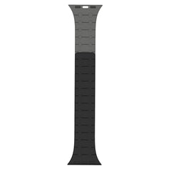 Rixus magnetisches Silikonarmband für Apple Watch 38 mm, 40 mm, 41 mm Schwarz und Grau