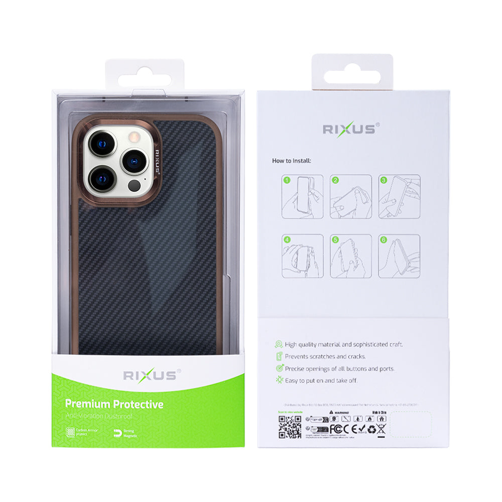 Rixus Mag Carbon With MagSafe For iPhone 13 Pro Max