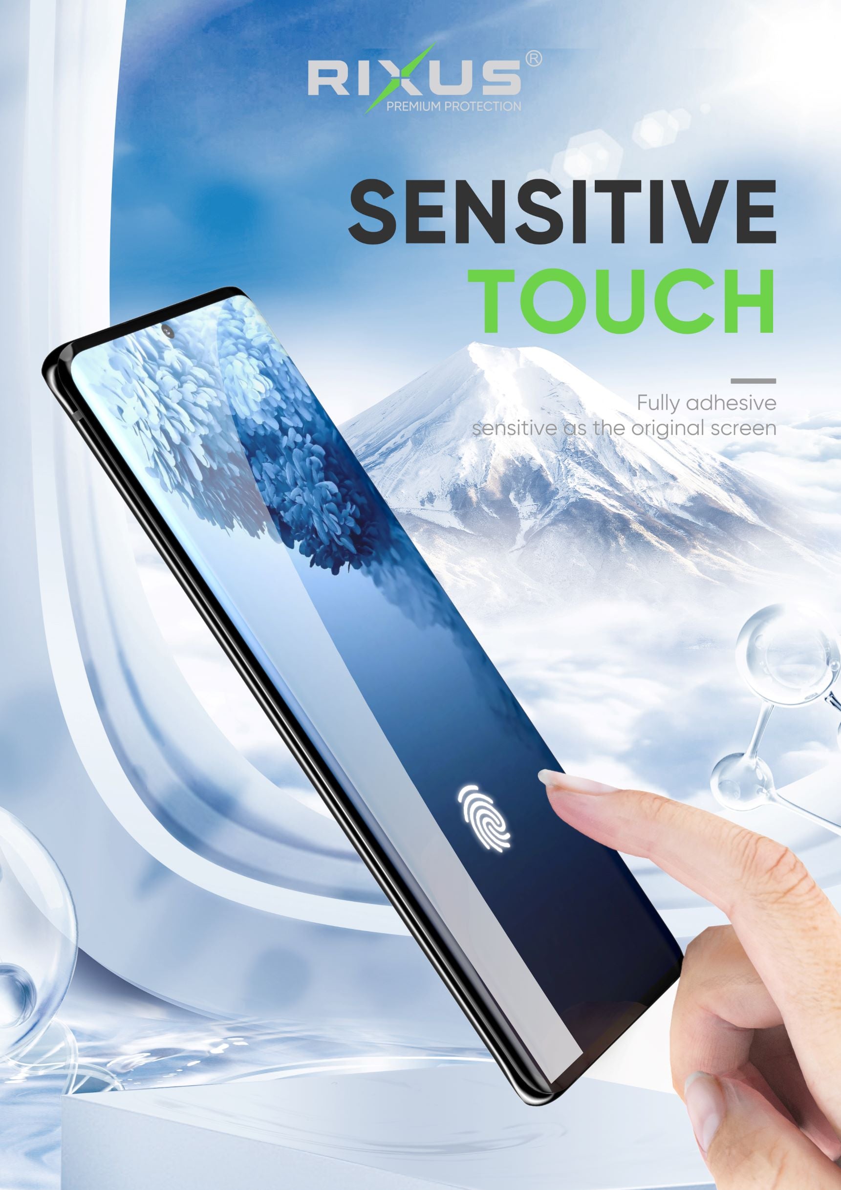 Rixus UV Glue Tempe Glass For Samsung Galaxy Note 10 Plus N975F
